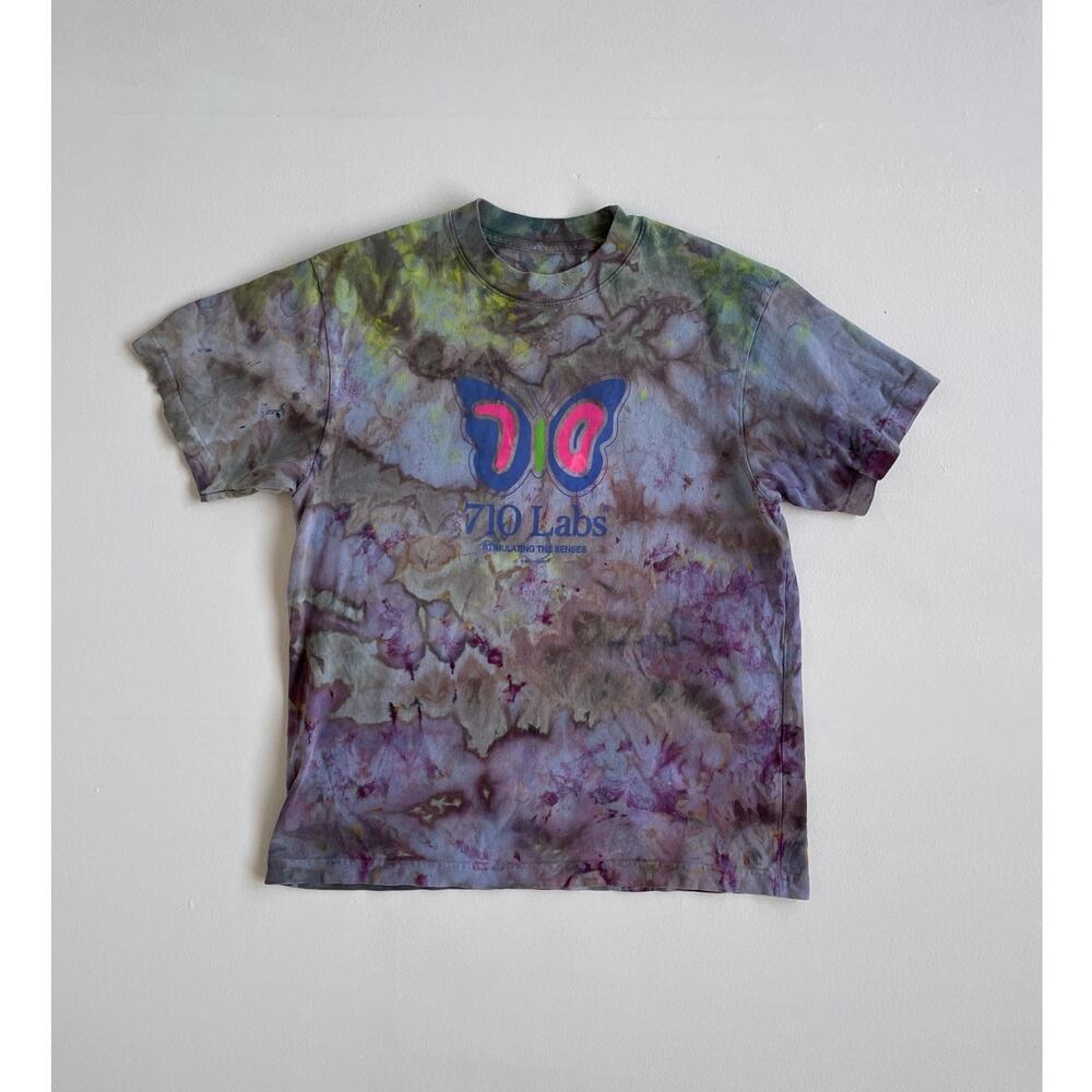 710 Labs Ice Dyed Butterfly Nature T-Shirt · Streetwear 2021 · Medium USA OOP